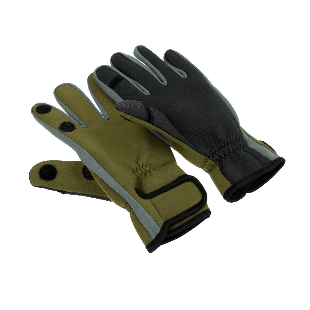 Slit Finger Winter Fly Fishing Gloves Neoprene Anti Slip Rock Fishing Gloves