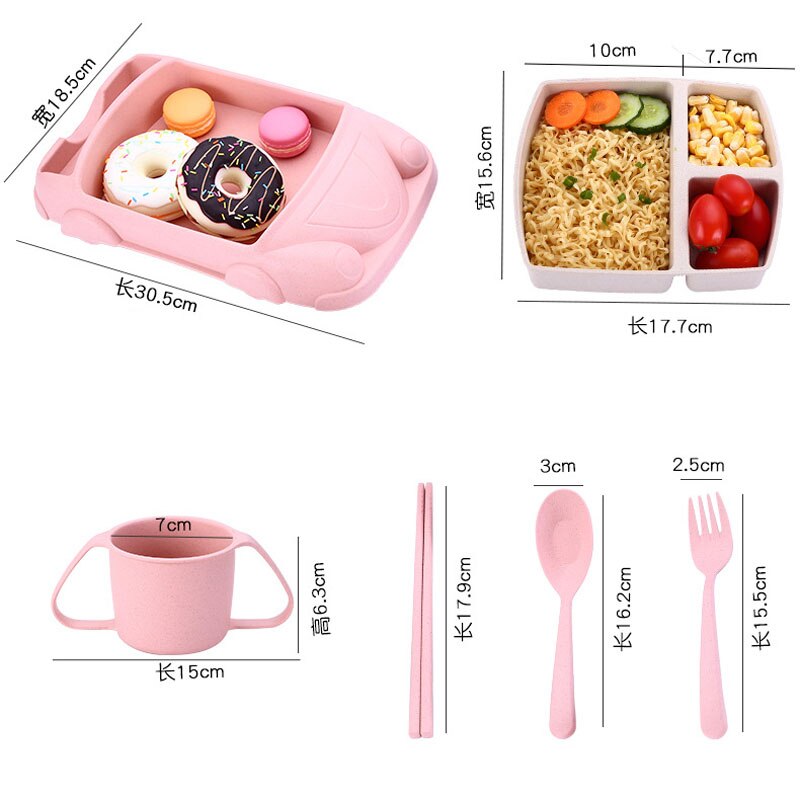 5 stk mærke børn bil form håndtag krus baby modstand kid drikkekop sikkerhed søde baby børn dejlige