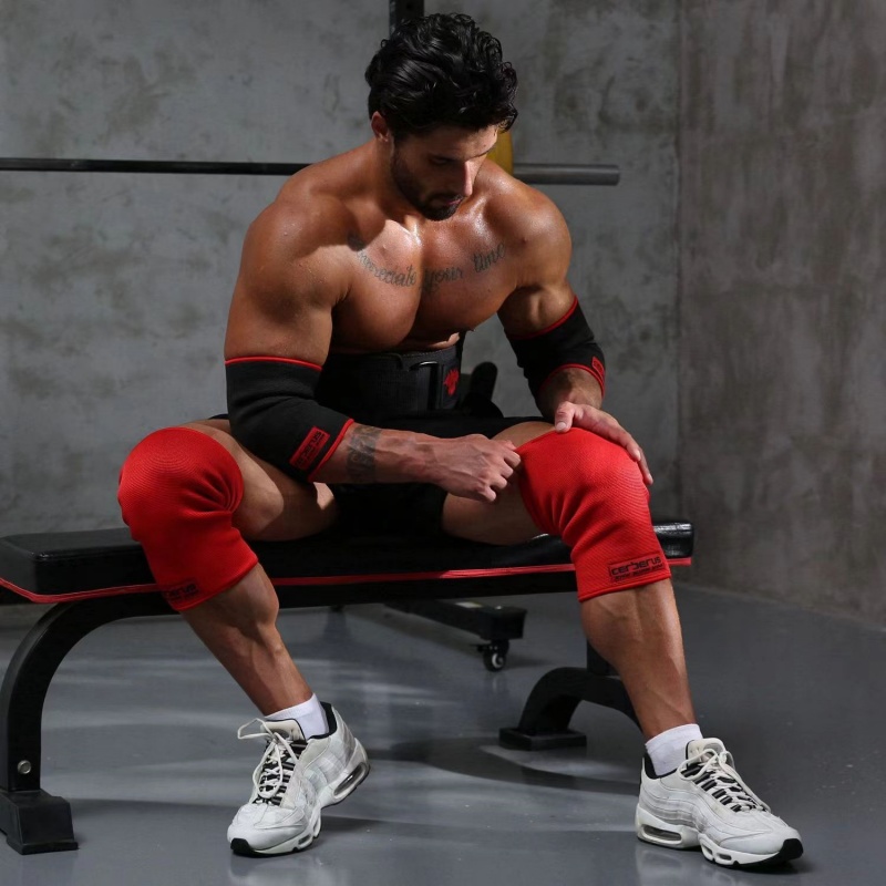 Kraft Gewichtheben-Ellenbogen-Ärmel, hockende Knie-Ärmel für Gewichtheben, Bodybuilding, Beruf, Kreuzheben-Ellenbogen- und Knie-Ärmel