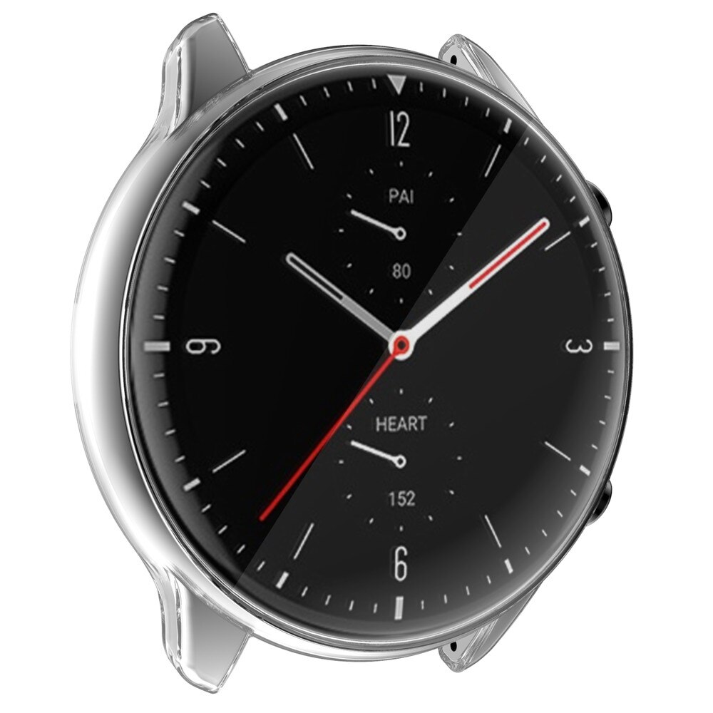 Tpu macio caso capa para amazfit gtr 2 assista protetor completo borda quadro escudo proteger pára-choques para xiaomi huami amazfit gtr2 assista: Clear