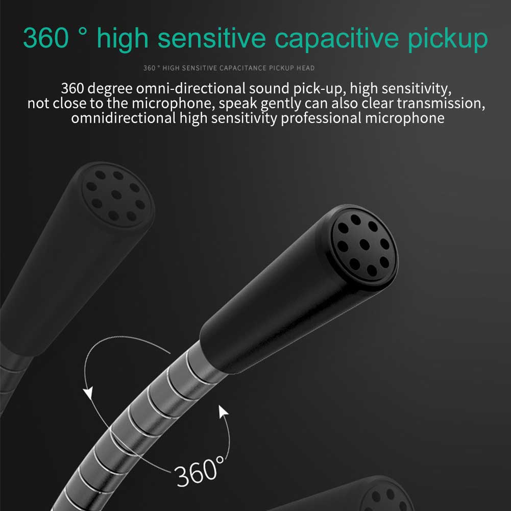 Gooseneck USB Desktop 360° adjust freely Studio Speech Microphone Condenser With Mute Button For Computer Gaming