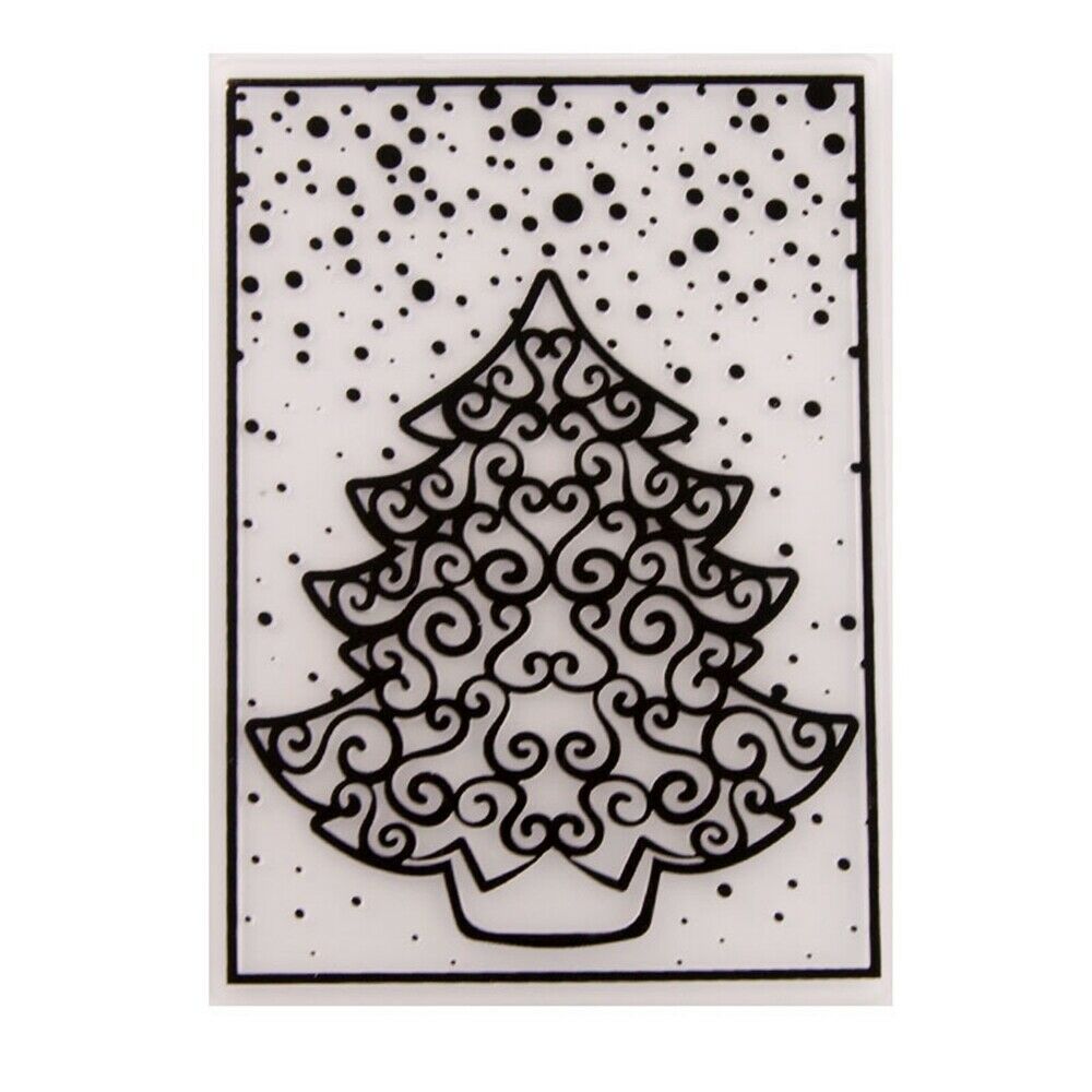 Snow Christmas Tree Folder Plastic Template Embossing Dies Stencil Art DIY Card Making Easy to Use Clean Durable HG14386