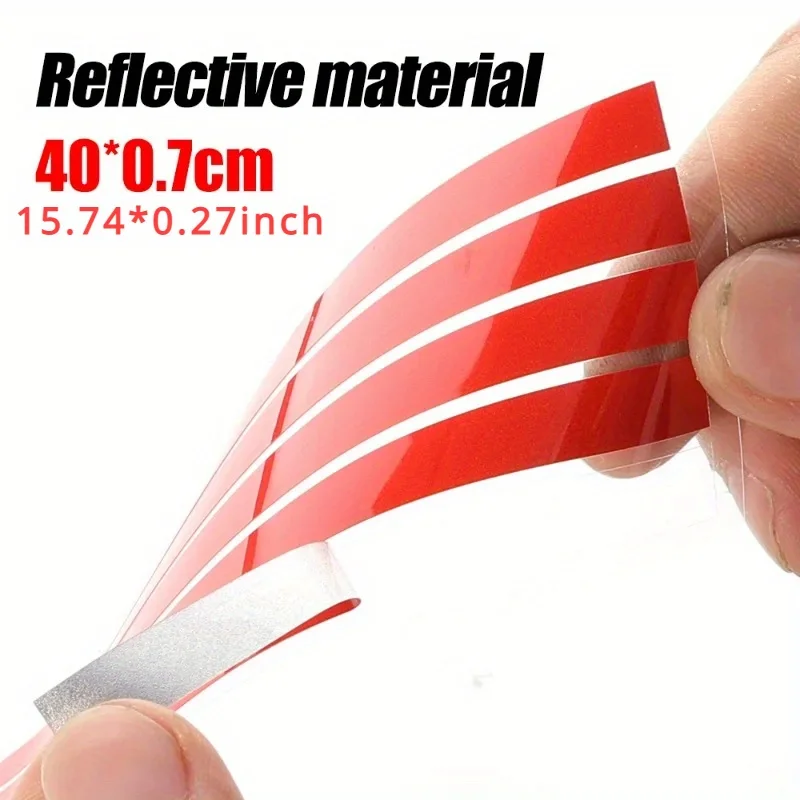 5 stks reflecterende strips autostickers auto voorkap grille lijstwerk rode waterdichte auto decor accessoires exterieur onderdelen sticker