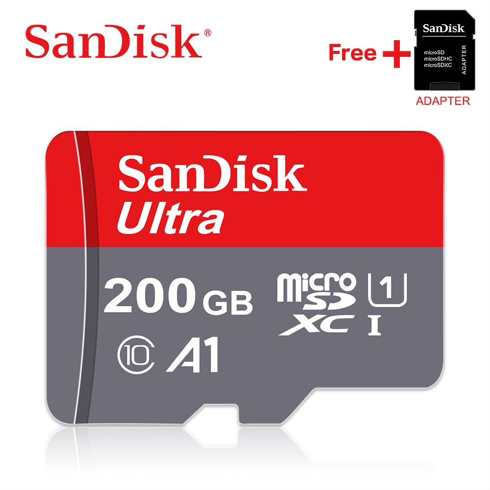 SanDisk-tarjeta micro sd original que combina 16GB, 32GB, 64GB, 128GB, tarjeta de memoria Max 80 M/s con adaptador de lector de tarjetas: 200GA1