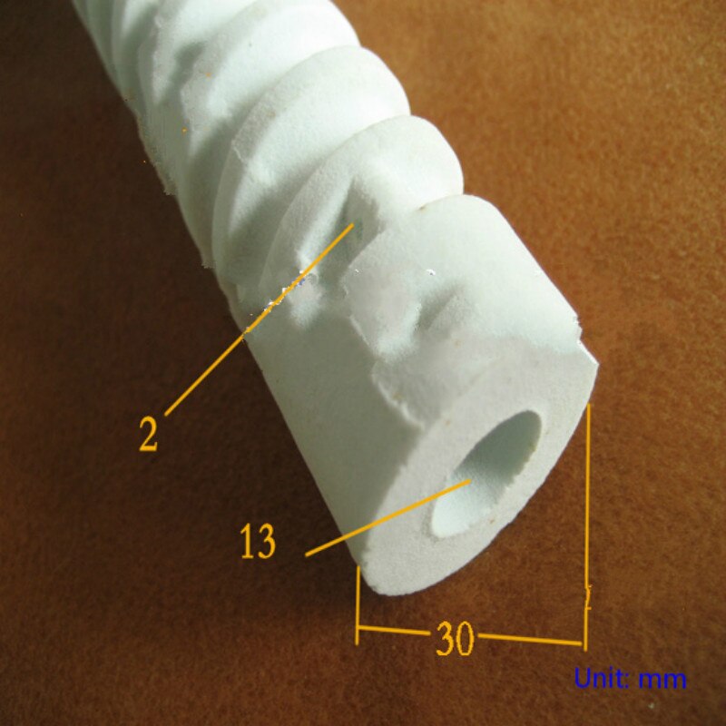 High Purity Ceramic Threaded Rod Alumina threaded rod 30mm in diameter Ceramic Threaded Rod heating rod