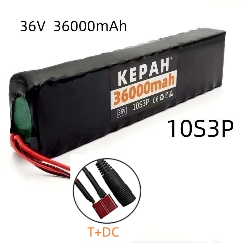 36V 36ah 18650 lithium battery 10s3p 36000mah 1000w 42V electric scooter m365 power battery with battery pack: Pink