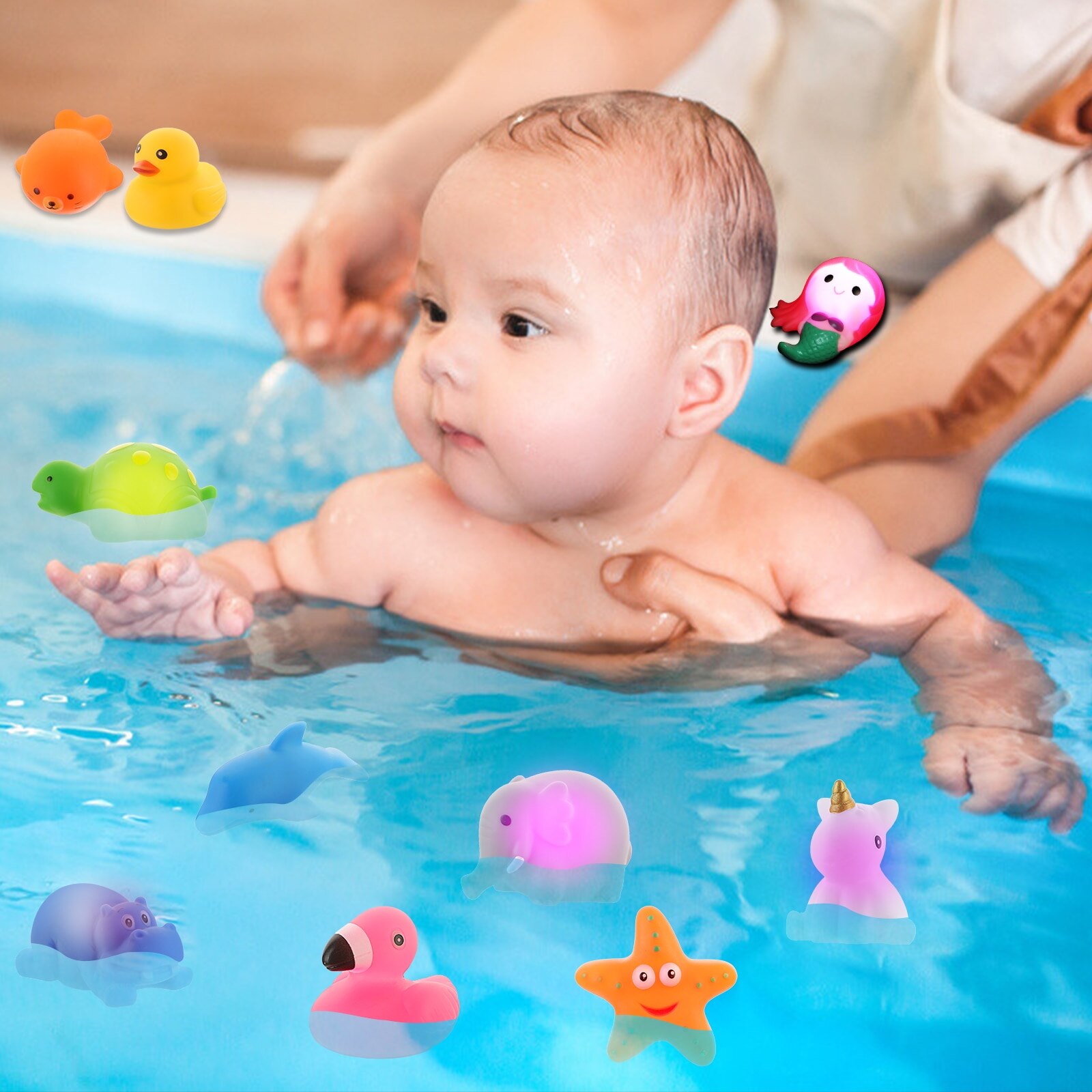 Bath Toys Flower with 2 Wind Up Bath Toys for Toddlers Bathtub Water Play Set Bathing Time Waterfall Toys Boys Girls