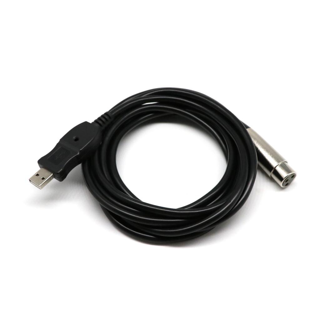 Convert XLR Cable to USB Microphone Cord Connector Extension Wiring