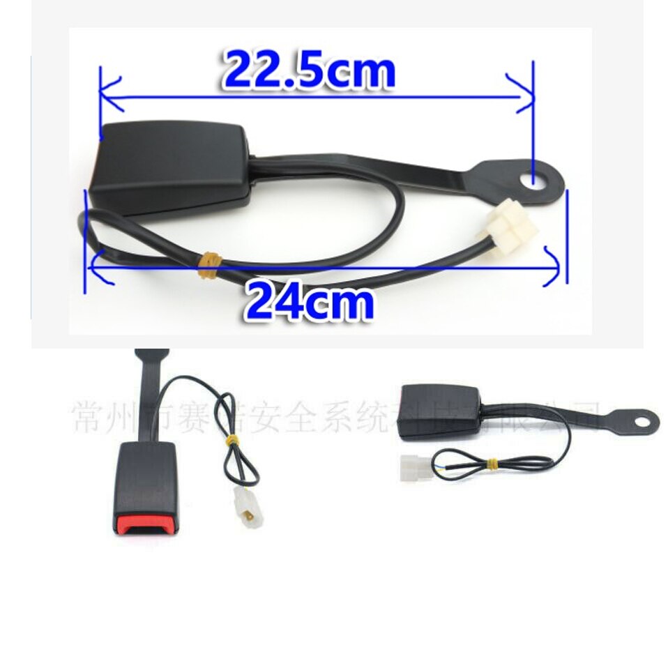 Car Seat Belt Lock Camlock Car Front Seat Belt Buckle Socket Plug Connector With Warning Cable Auto Accessories