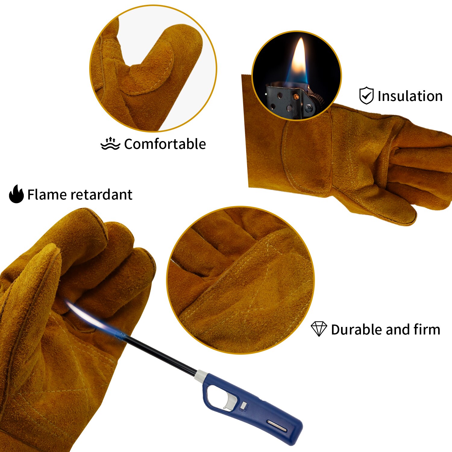 Welding exclusive palm protector, welding gloves to protect hands