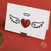 Valentines Day Solid Bronzing Red Heart Postcard Wedding Invitation Romantic Letter Blessing Gratitude Love Greeting Cards