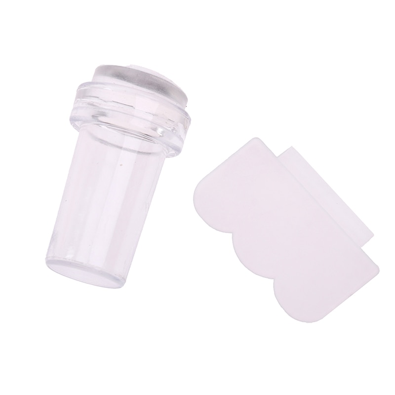 Pure Clear Jelly Silicone Nail Art Stamper Schraper Nail Stamp Stempelen Tool