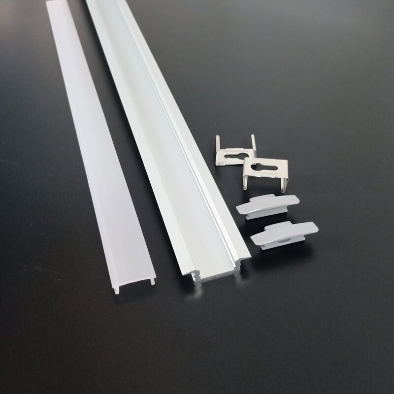 1000mm/Piece, 20pcs/Lot Recessed Mounted Aluminum Extrusion Channel for LED Strip Lights