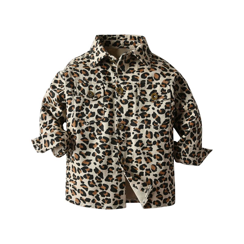 Babyinstar kinderblouses voor meisjes, luipaardprint meisjesblouses, kinderoutfits, peuterkleding, topjes voor meisjes: 24m