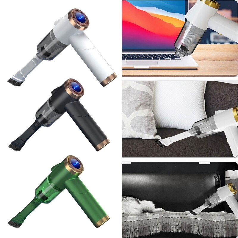 Cleaner Portable Cordless with LED Light Powerful Suction 9000Pa 90° Foldable Vacuum Dust-Buster Drawer Dry Wet Cleaning