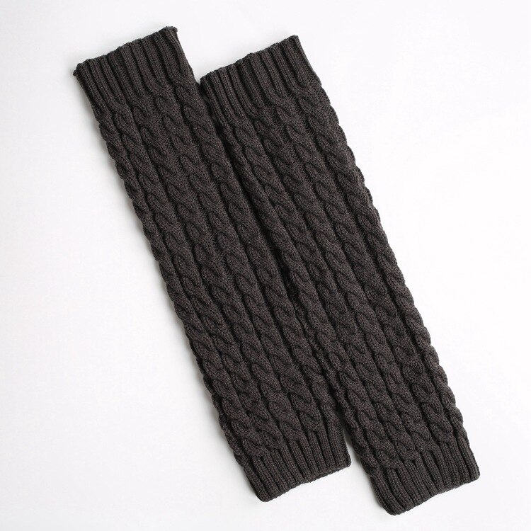 Chaussettes classiques en laine pour femmes, pour automne et hiver, chauffe-jambes, couvre-mollet, SA290: dark gray