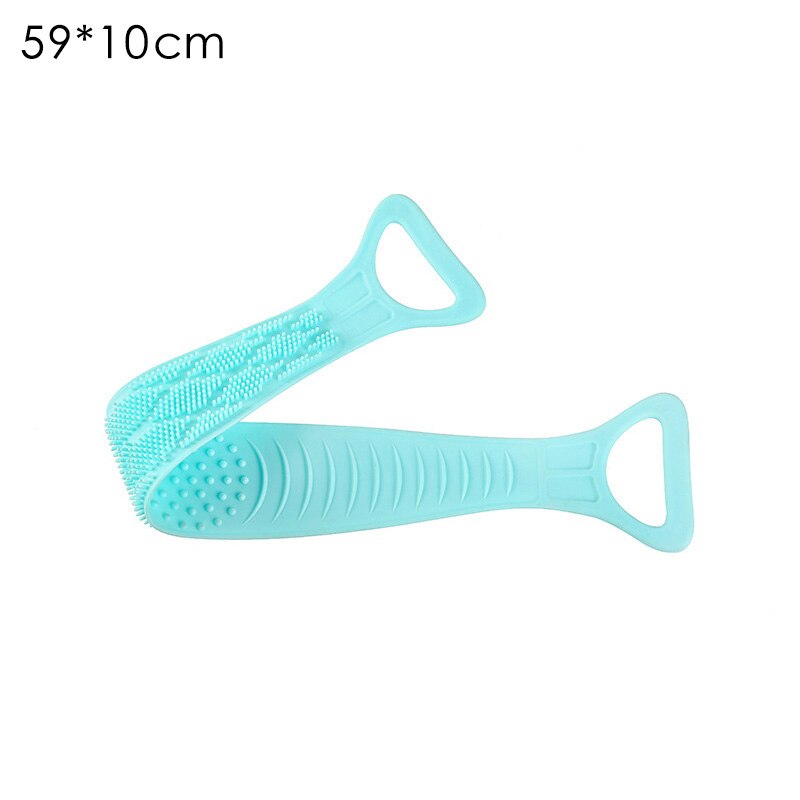 Bad Douche Siliconen Body Brush Bad Riem Exfoliërende Terug Borstel Riem Wassen Schoon 28 ''Bad Scrub Riem Handdoek In voorraad Dropshipp: Blue  S