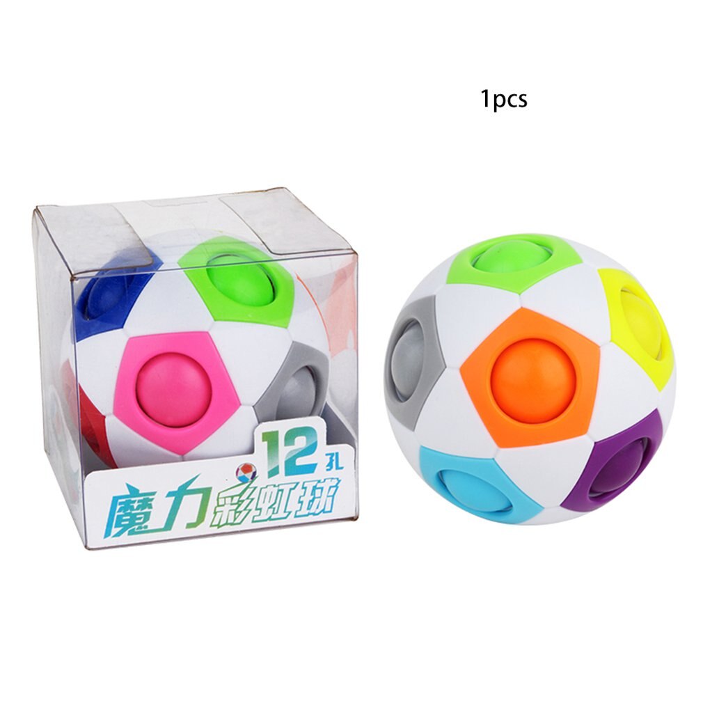 Magie Regenbogen Ball Umweltschutz Abs Anti-Herbst Hohe Dichte Elastische Schwamm Einfarbig Geistiges Ball