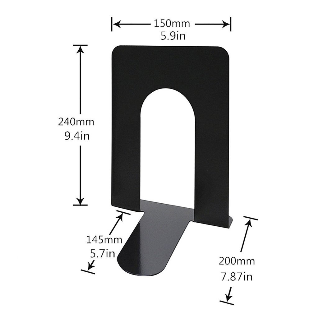Sujetalibros de estilo sencillo metálico, soporte de hierro para soporte de escritorio, soporte Extra grande para libros, soporte de 24Cm