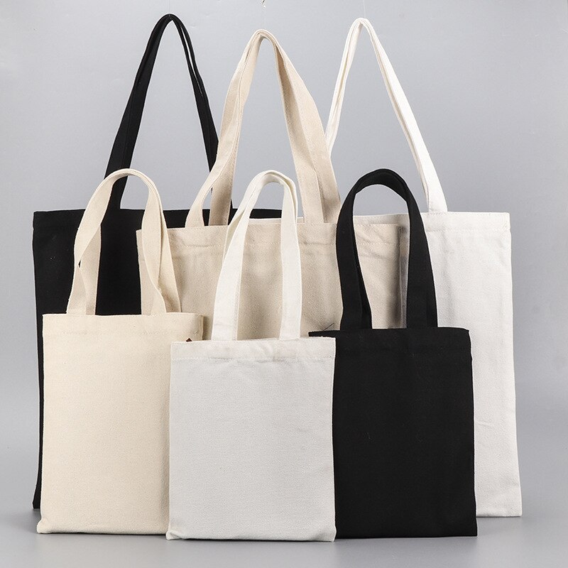 Canvas large capacity handbag large shoulder cotton shopping bag reusable ecological beach bag