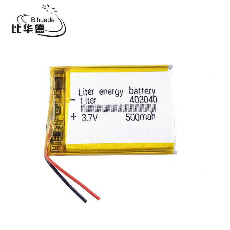 Batería de polímero de litio de 3,7 V, 043040, 403040, 500mAh, MP3, MP4, GPS, Bluetooth, 4x30x40mm, batería de litio pequeña, estéreo, bluetooth, GPS