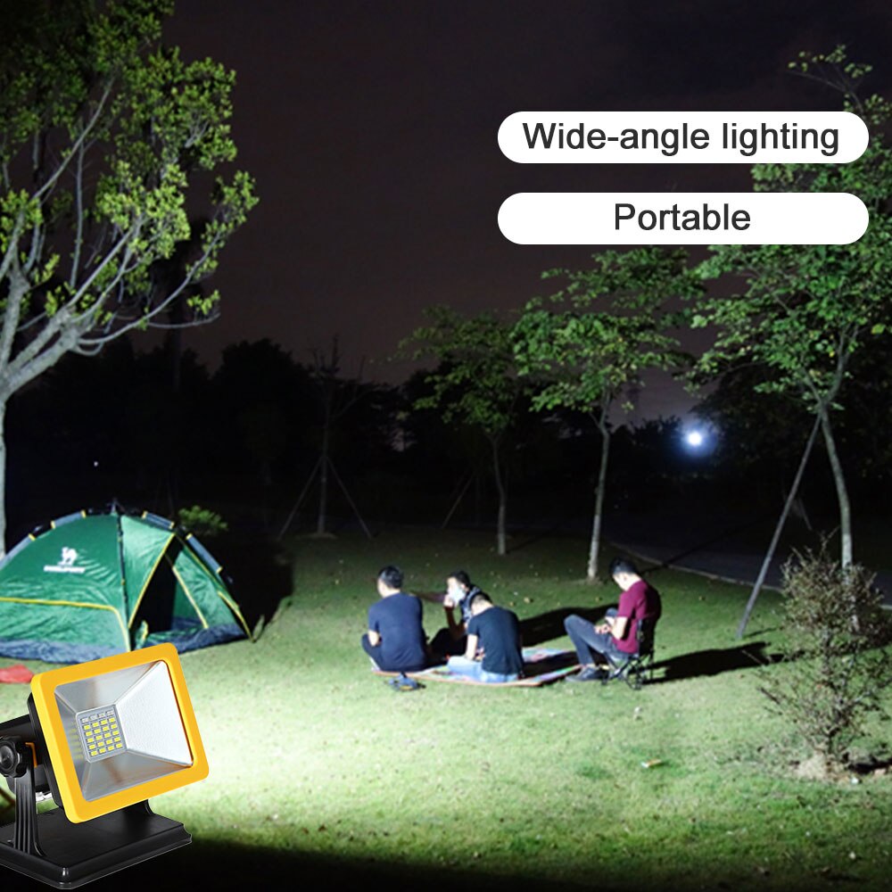 Portable Rechargeable LED Flood light Waterproof IP65 Camping Lamp Outdoor Spotlight Floodlight Camping Light Emergency Light