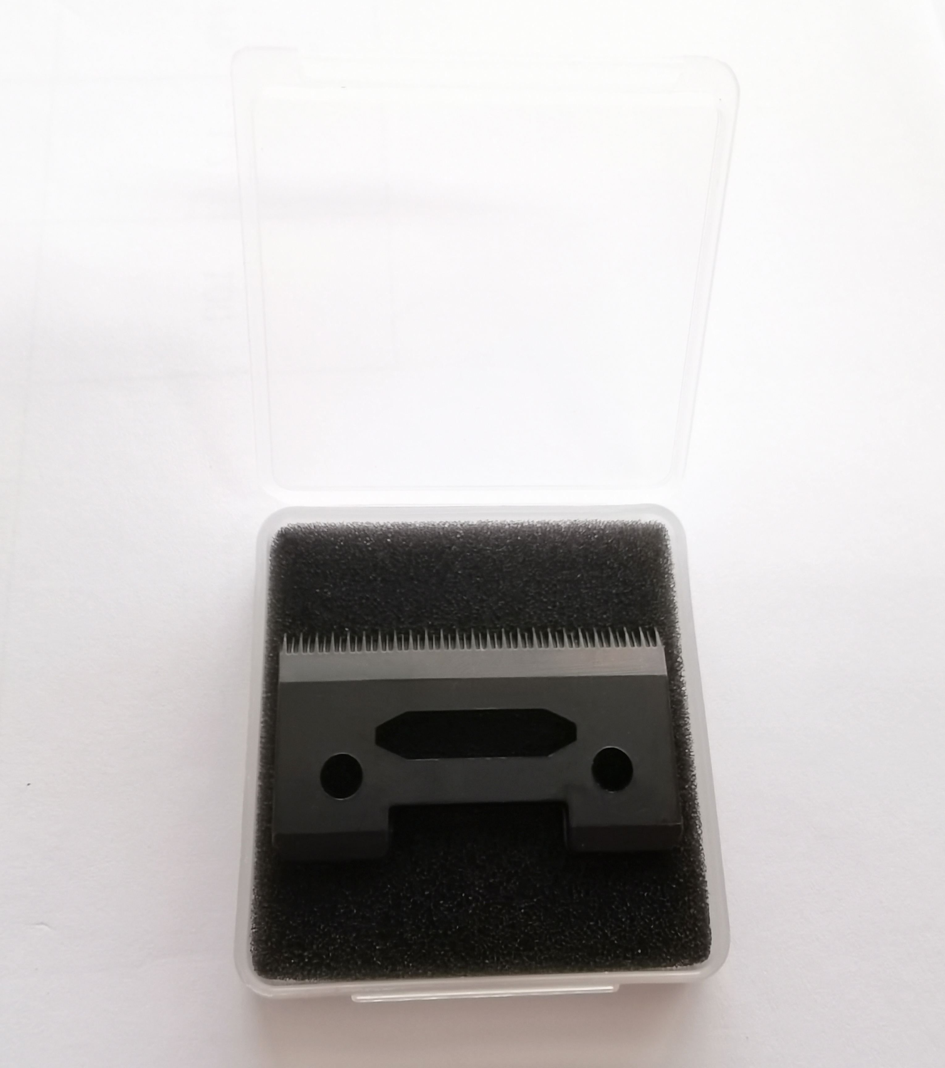 Cuchilla móvil de cerámica mágica, herramienta reemplazable para cortadora Wahl, con caja de plástico, 2 agujeros: Negro