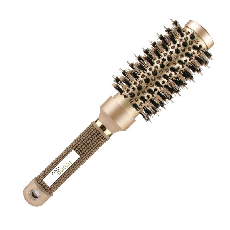 Peigne à cheveux rond en céramique et fer à friser, brosse magique pour coiffure, 1 pièces