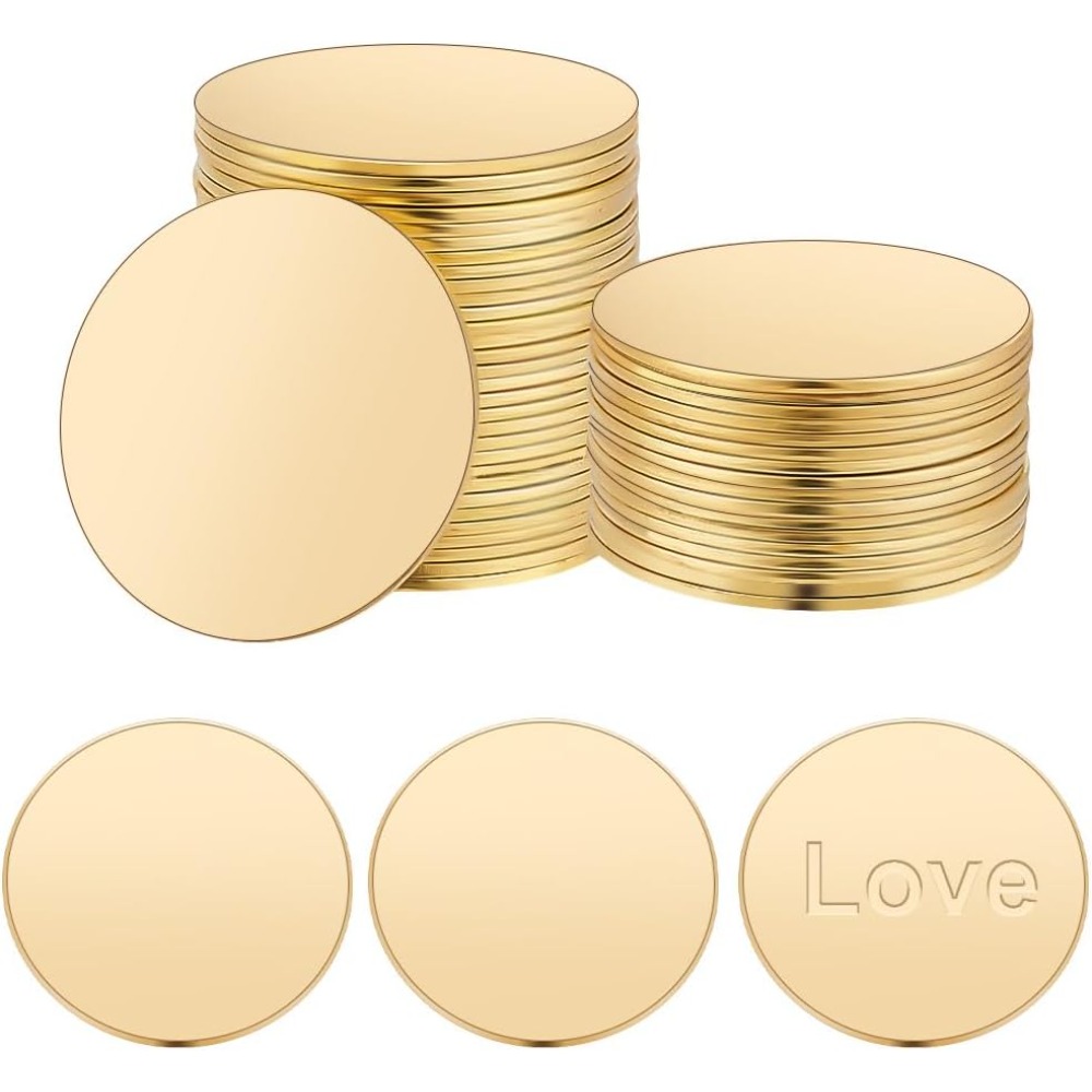 100 stuks metalen stempelen blanks messing ronde plaat 15mm messing schijven blanco messing plaat graveren blanks voor ambachten modellen maken kit