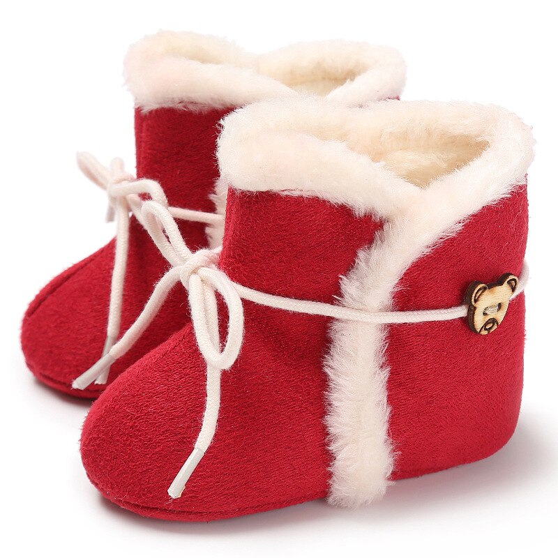 Solid Soft baby baby Meisje laarzen Pasgeboren Snekers Sneeuw Schoenen Peuter Warm Winter Cartoon Baby Laarzen Meisje Schoenen