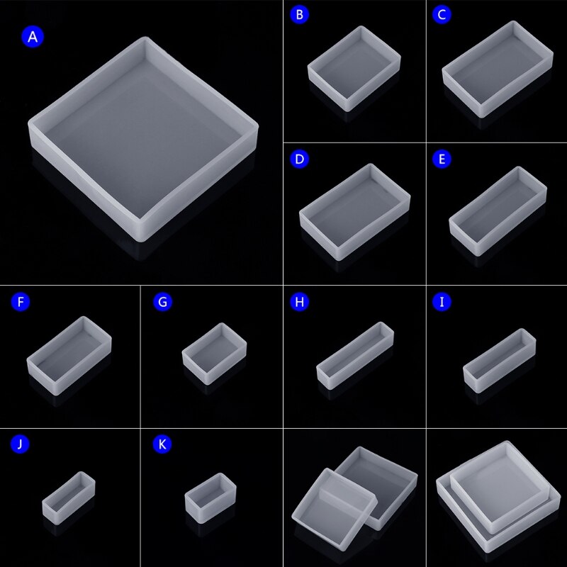 Silicone Mold DIY Square Rectangle Exopy Resin Mirror Crafts Jewelry Decoration