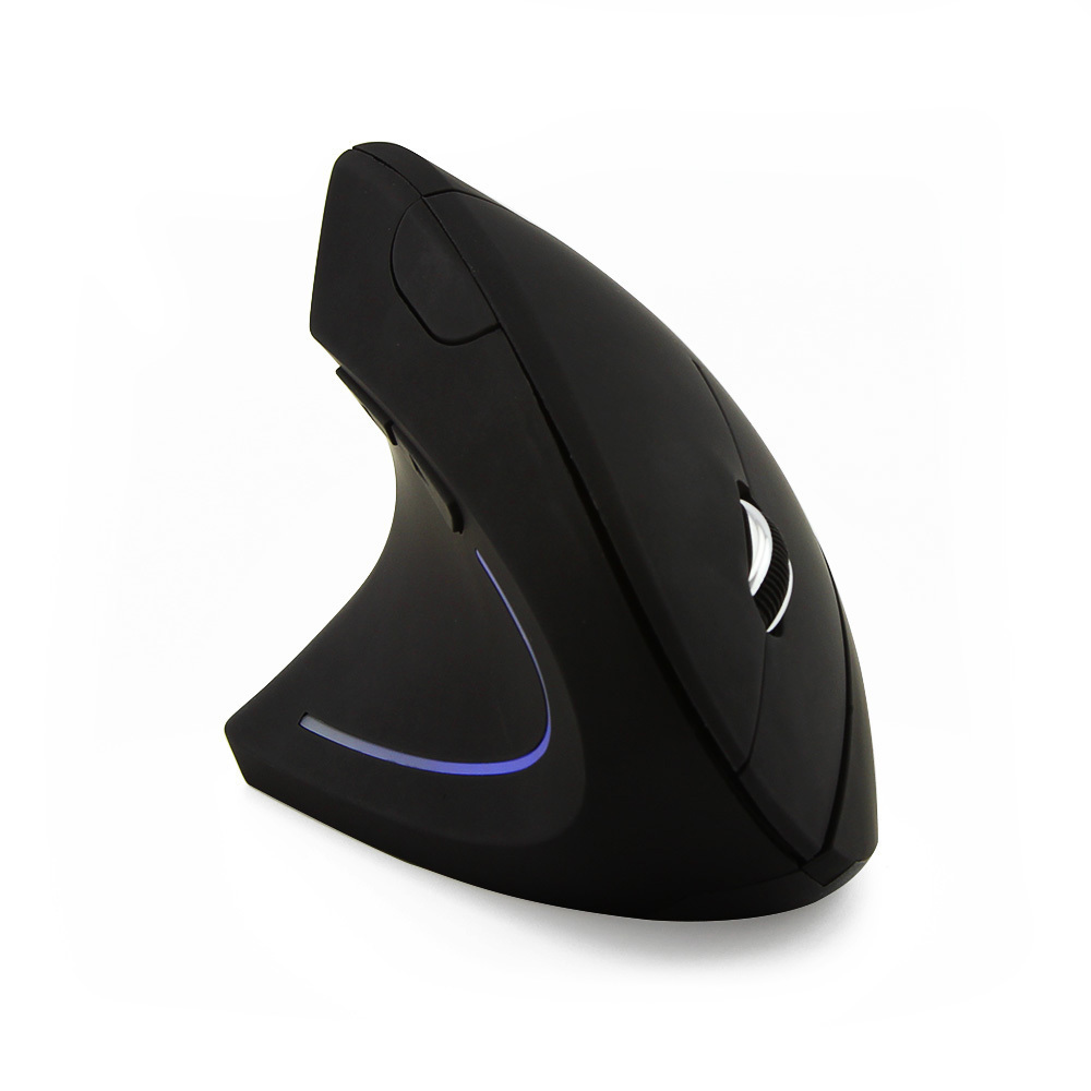 2.4G Wireless Pink Mouse Left Handed Vertical Ergonomic Computer Gaming Mause USB Optical 1600 DPI 5D Gamer Mice For PC Laptop: black