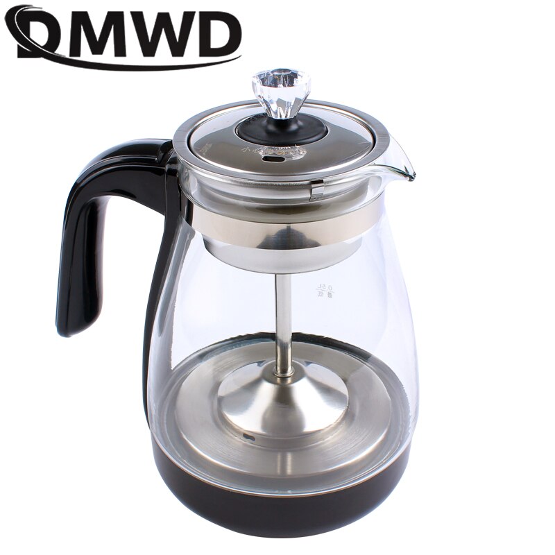 Dmwd vattenkokare kaffebryggare tekokare svart pu 'er glas vattenkokare ånga tekanna automatisk - typ uppsättning hälsa tekanna 1l