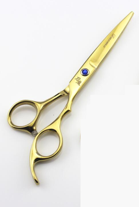 1pc Hair Scissors Hair Cutting Scissor Hairdressing Scissors Kit Hair Straight Thinning Scissors Barber Salon Tools: Gold Cutting