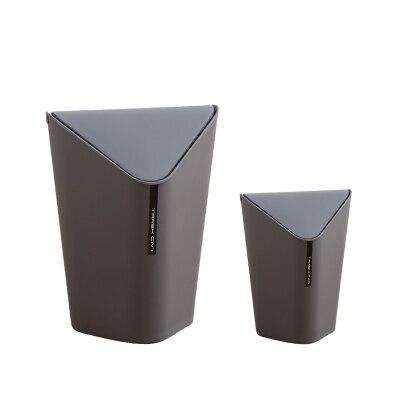 2PC Plastic Trash Can Office Desktop Mini Dustbin Kitchen Bathroom Living Room Waste Bins Bucket Household Cleaning Accessories: 17