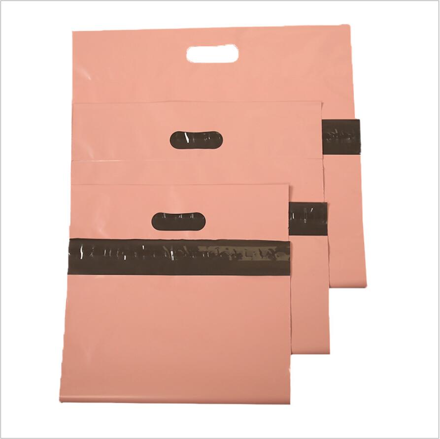 50pcs Pink Mail Bags With Handle Poly Mailer Packaging Envelopes With Self Seal Courier Storage Bags