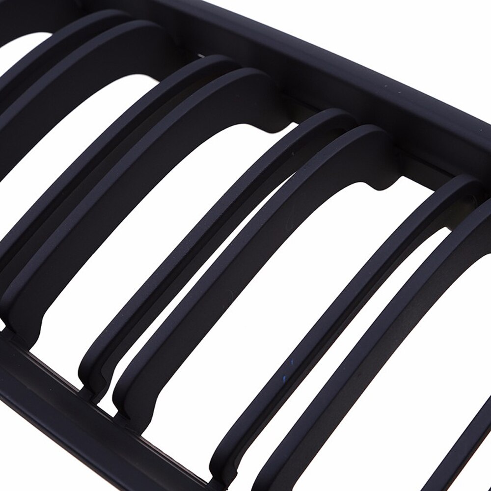 For BMW LCI Facelift E90 Matte Black Kidney Twin Slat Grille 09-11 Sedan 3Series