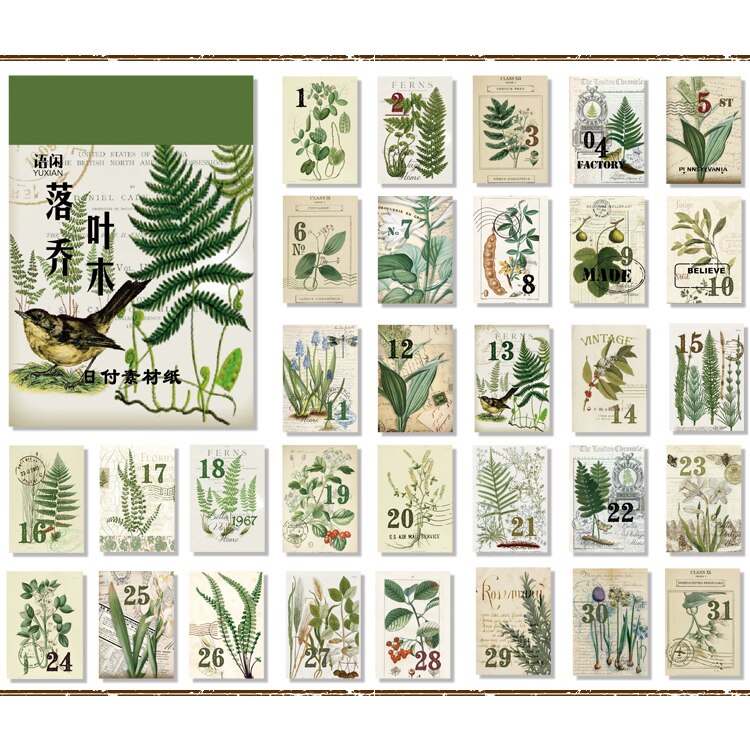 Vanyi 12 designs samling år bokstav fyrkantig diy hangtag scrapbooking/korttillverkning/journalföringsprojekt med hålkort: 6
