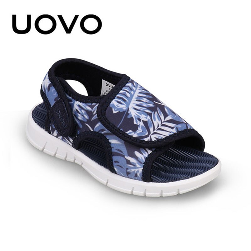 Barn sommar strandskor uovo enkla lättviktiga bekväma pojkar flickor sandaler storlek 23-31 småbarnsskor blå ros: Blå / 10