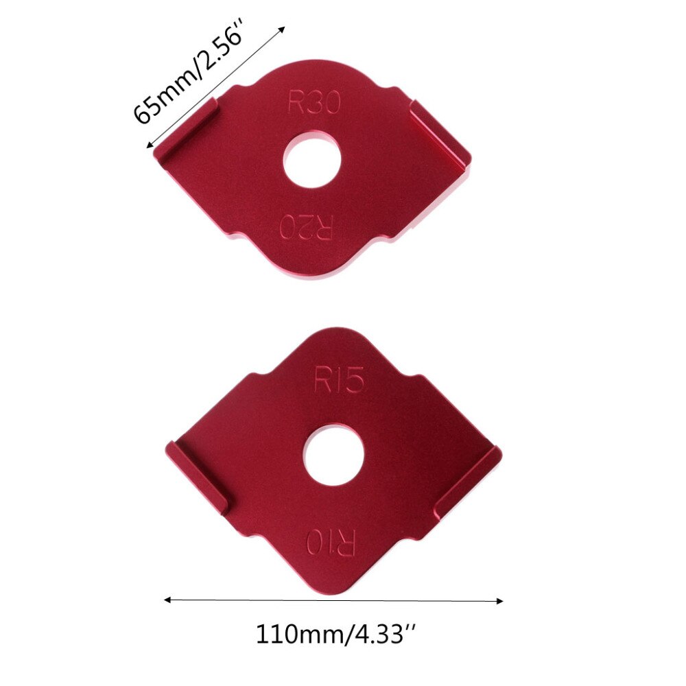 2 st träpanel radie quick-jig router bordsbitar jig hörn mallar kit