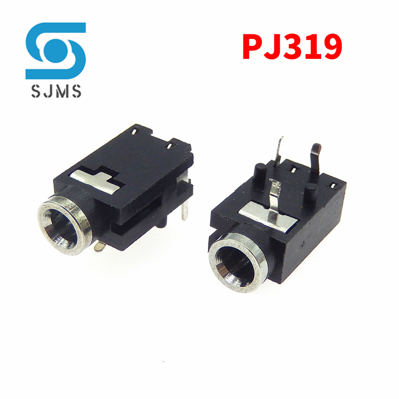 PJ-306 PJ-307 PJ-316 PJ-318 PJ-319 PJ-324 PJ-324M PJ-325 3.5mm Headphone Female Jack Socket Audio Connector DIP PCB Mount: PJ319 / 10pcs