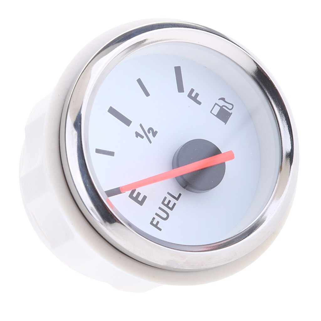 Brand Pointer Fuel Level Gauge for Universal Boat Car Truck RV Camper LED Light Display Fuel Gauges Auto Gauges: White