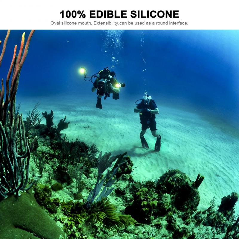 Scuba Diving Snorkeling Safety Silicone Mouthpiece Regulator Breathing Tube Snorkel Mouthpiece Non-toxic Diving Equipment