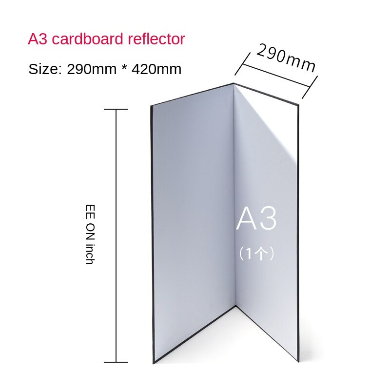 A3/A4 Reflector Photography Backdrops Collapsible Cardboard Photo Studio Props Fill Light White Black Gold Photozone Background: A3