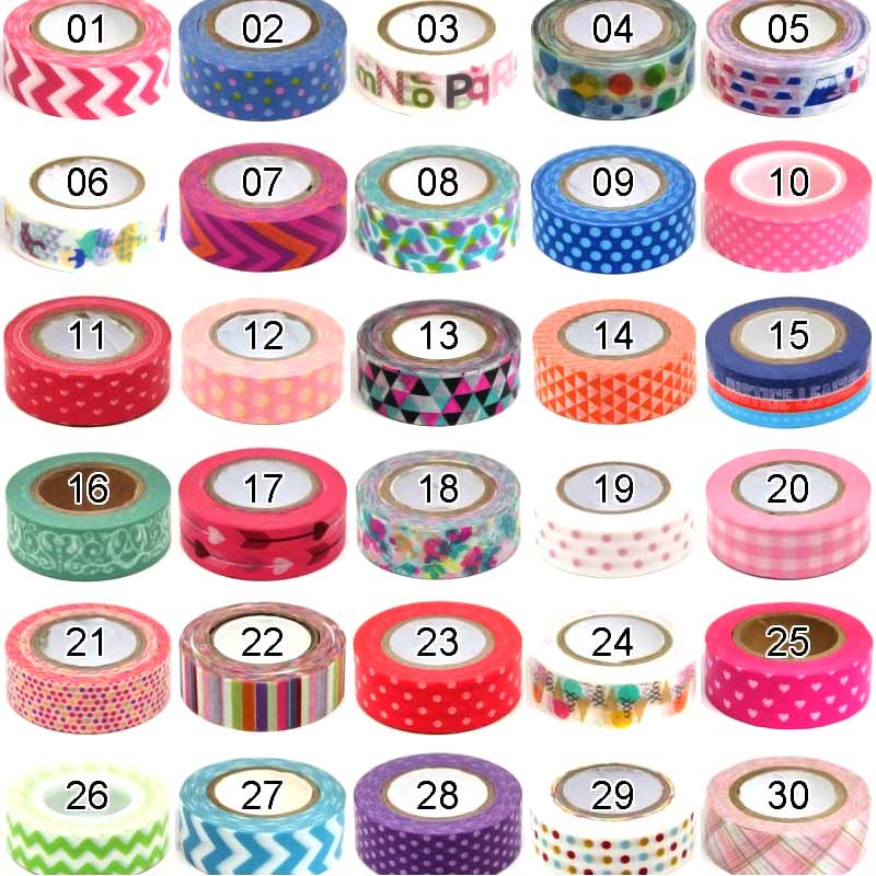 1/2/5Pcs 1.5 Cm 10M Diy Papier Sticky Sticker Decoratieve Washi Tape Bjstore