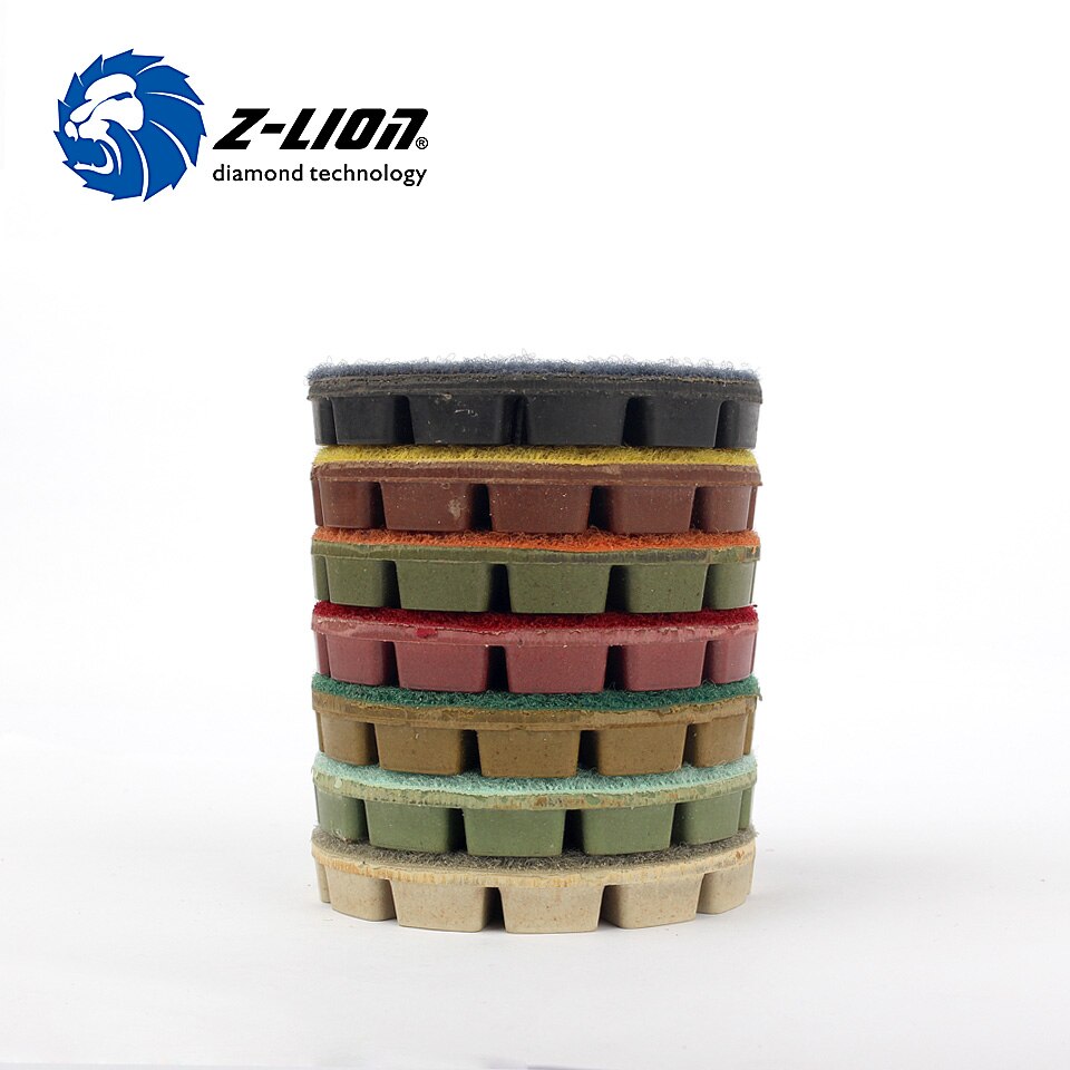 Z-LION 3 "Floor Polijsten Pads 7 Pcs Hars Bond Polijsten Pad Set Diamant Nat Beton Stenen Vloer Polijsten Slijpen disc