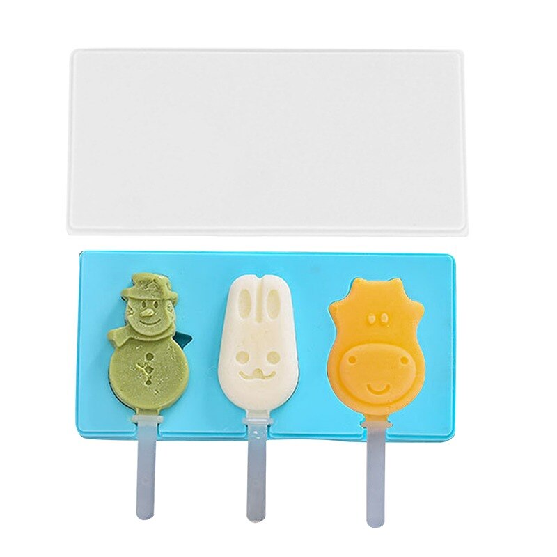Silicone Ice Cream Mold DIY Homemade Wooden Stick Freezer Juice Forms For Ice Cream Tray Popsicle Barrel Maker Ice Cream Tools: Style B 4
