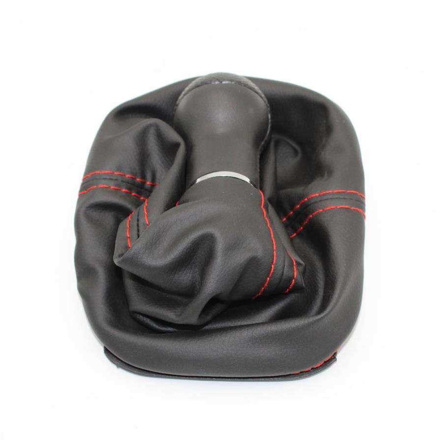 Palanca de cambios de 5 velocidades para coche Seat Leon, pomo de palanca de cambios con orificio de 23mm, bota de cuero, línea roja, 2000, 2001, Toledo, 1999, 2000, 2001