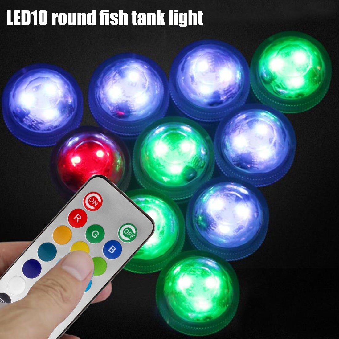 Onderwater Licht IP68 Waterdichte Batterij Operated Multi Kleur Dompelpompen Led Voor Aquarium Vijver Zwembad Wedding Party