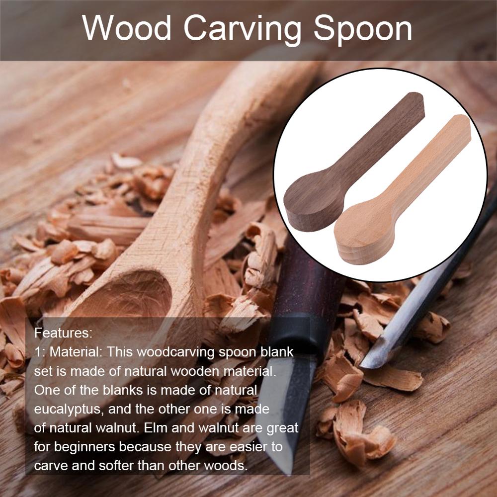 Træskæresked blank sæt bøg valnød ufærdige træ håndværk whittling carving kit til begynder whittler 35 fp 24